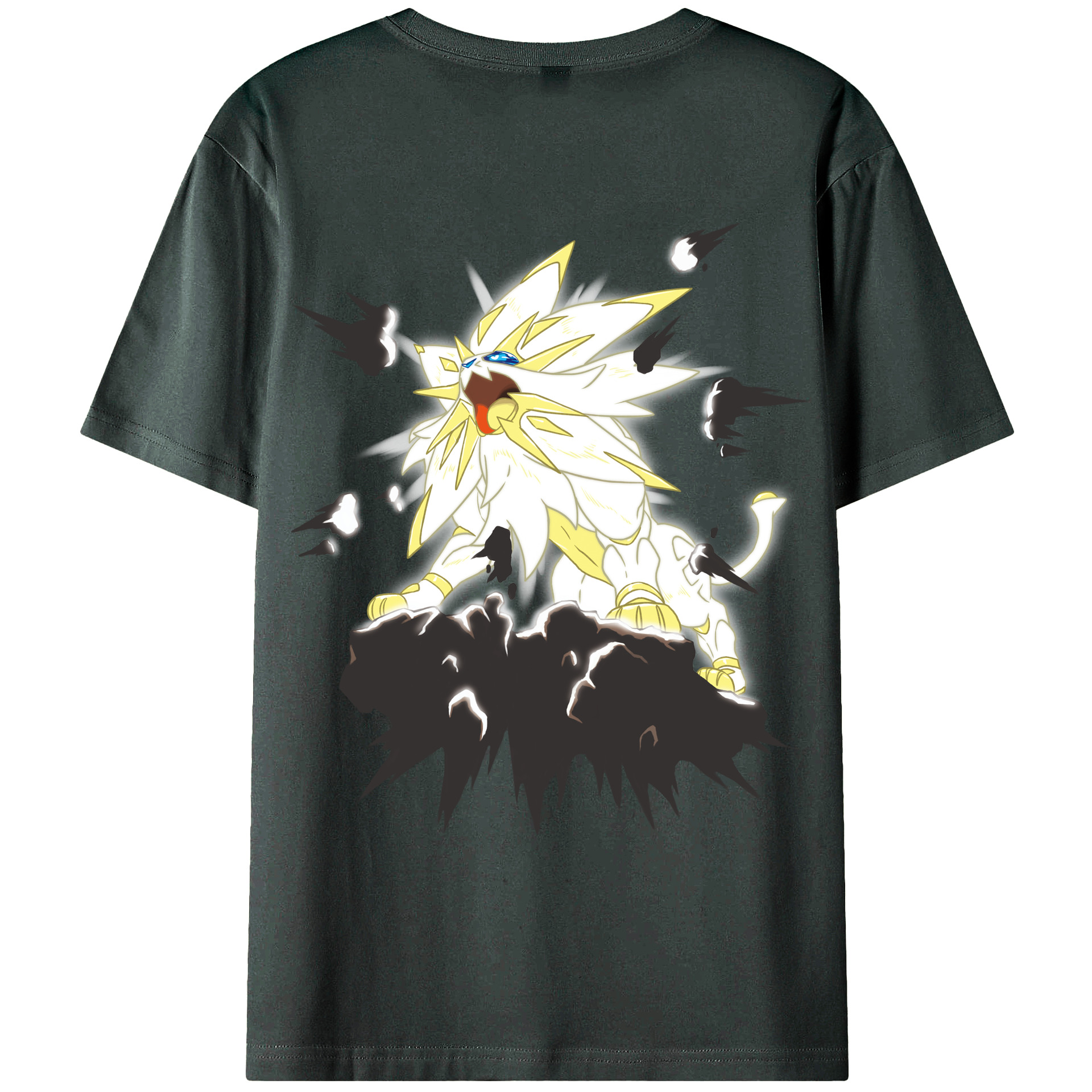 （画像用） ポケットモンスター Pokémon 綿100％ メンズ半袖Tシャツ（バックプリント） 通気性